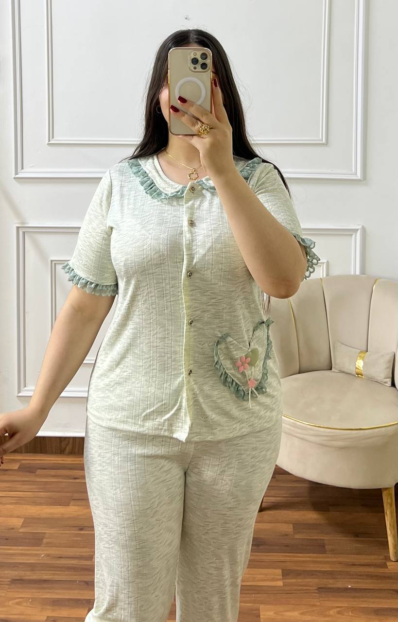 Pyjama 2 Piéces Piki Elegant Model En Piki Premium Qualité De Tissu