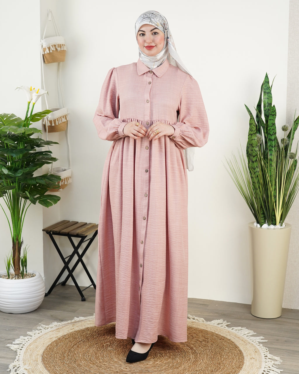 Robe Trés Chic Elegante Tissu Le Line