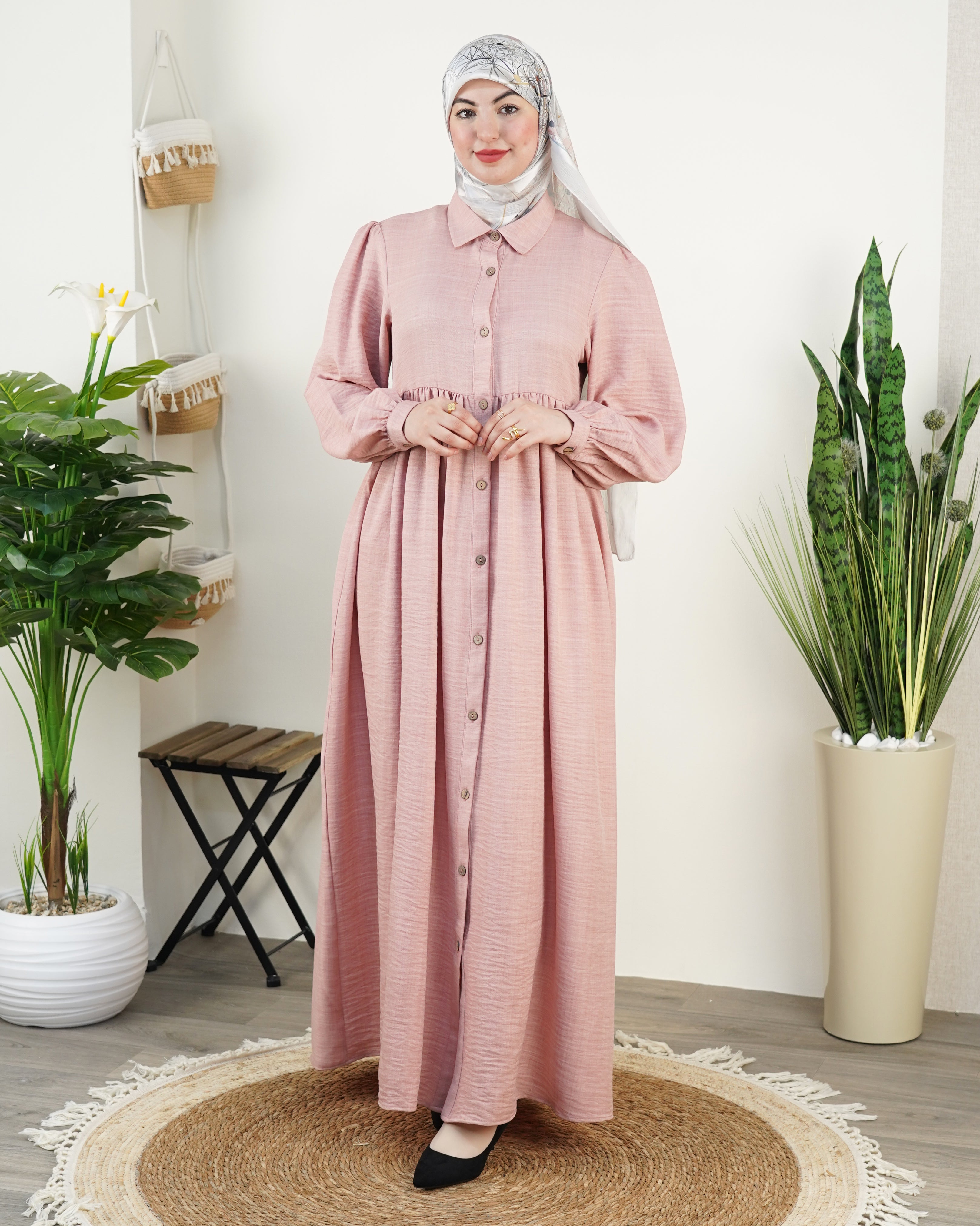 Robe Trés Chic Elegante Tissu Le Line