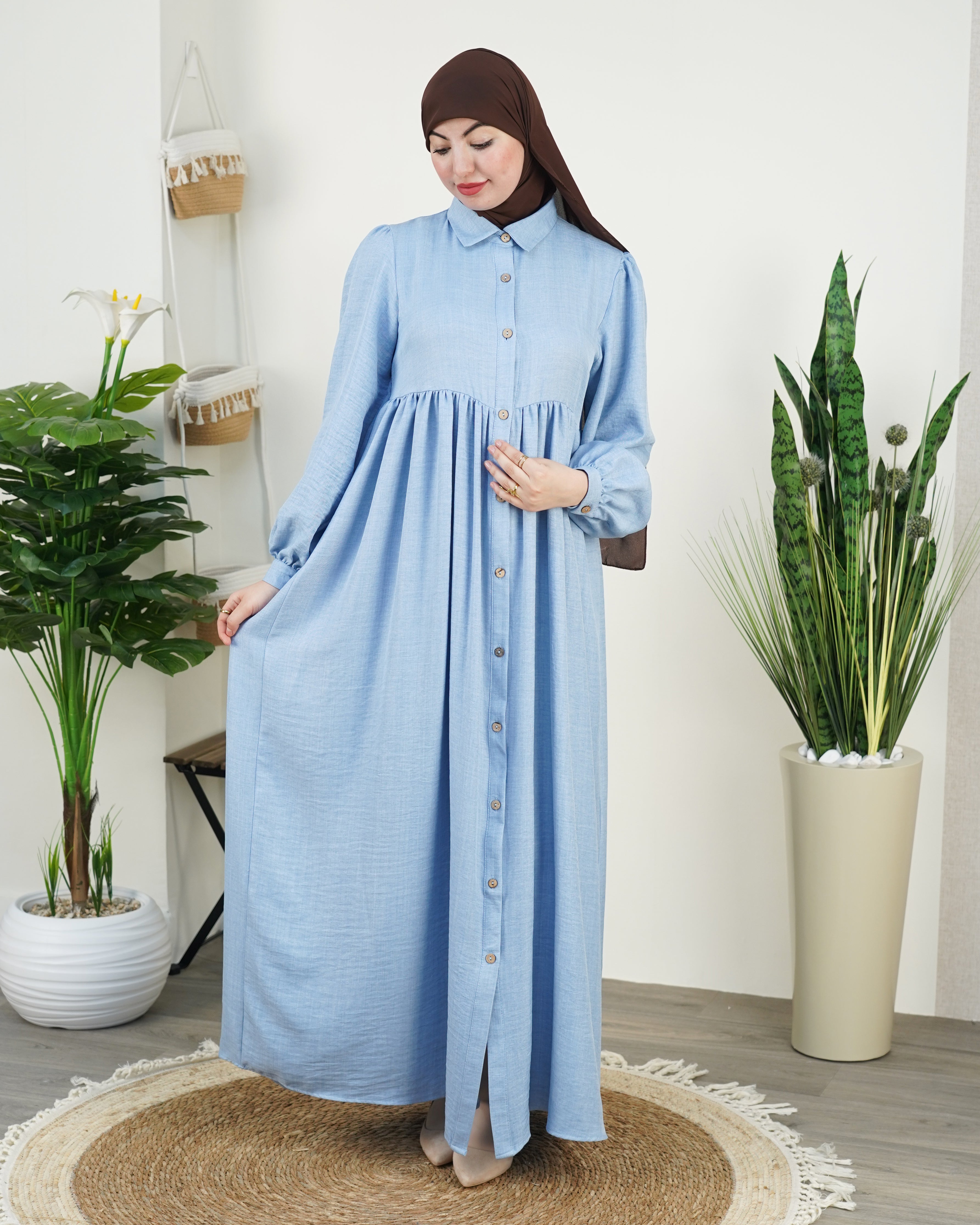 Robe Trés Chic Elegante Tissu Le Line