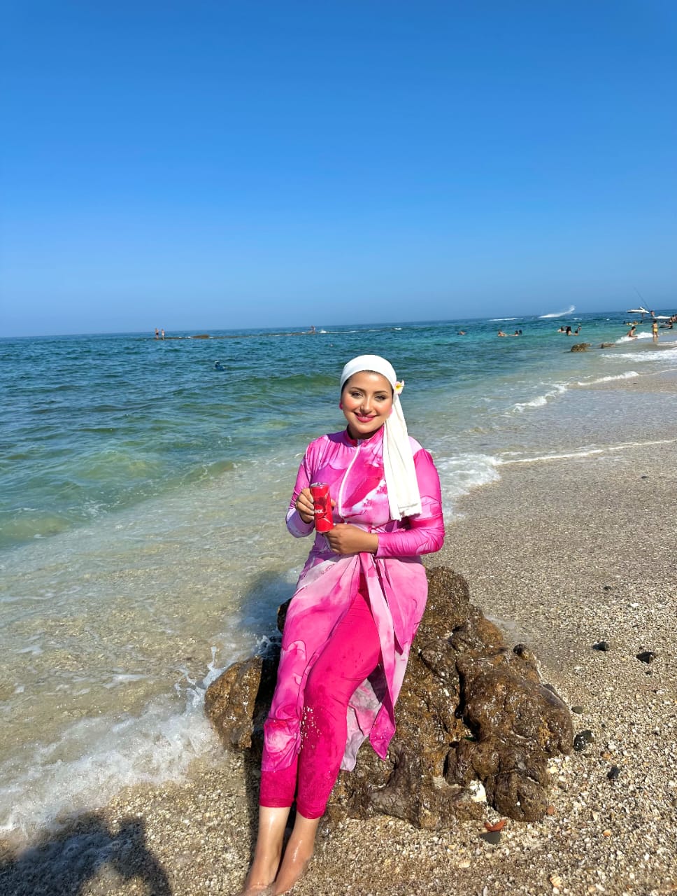 Burkini 4 pièces élégant &amp; pratique pour vos moments à la plage