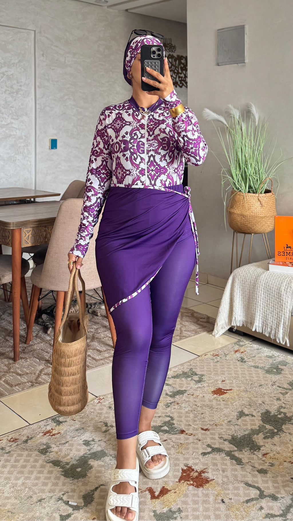 Burkini 5 pièces élégant &amp; pratique pour vos moments à la plage